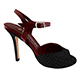 Entonces T-Shoes Euforia micro-Pois - Italian Women's Shoes model ENEmp-bkwhx9, White micro Polka Dots Stamped Black Suede Sandals, Heel 9