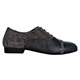 Tangolera Floccato - Italian Men Shoes model TB105flx2p2, printed gray napa leather, heel 2.2