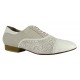 Tangolera Pizzo Bianco - Italian Men Shoes model TBC105pwx2p2, printed white nappa leather,, heel 2.2