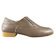 Tangolera 105b Nappa Tortora Wide Men Italian Men's Shoes - Model TBA105bNWtrtx2p2 Turtledove Gray Beige Napa Oxford Shoes on a wide format (pianta larga) on Heel 2.2