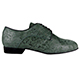 Tangolera 110 Muschio Stampato Men Italian Men's Shoes - Model TBA110stmpmscx2p2 Dark Gray Green Suede Derby Shoes with moss-printed pattern uppers on Heel 2.2