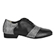 Tangolera Mosaico Men - Italian Men Shoes model TBmos300bkgrx2p2, black napa with gray 'mosaic' pattern combo, heel 2.2