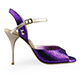 Tangolera Pitoncino Purple - Italian Women's Shoes model TBPP-prplpx8 sandals, Glam Friendly Collection, nappa python-printed pattern in 'mirror-like' shiny purple, Heel 8