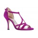 Tangolera Camoscio Orchidea - Italian Women Shoes model TBA13-vx9, violet suede, heel 9