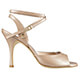 Tangolera A1CL Desert narrow T9 Italian Women's Shoes - Model TBA1CLnw-dstx9, Tan (beige) soft Nappa Sandals, with a 'Pearl' shade coloring, on Heel 9 (also available in Heel 7)