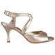 Tangolera A25 Nudo T7 - Italian Women's Shoes Model TBA25-nudx7, Pearlized Nude Nappa, double X-strap sandals, on Heel 7 (also available in HEEL 9)
