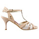 Tangolera Nappa Skin Cangiante - Italian Women's Shoes Model TBA32nsk-bjcgx7, Nude Pearl Beige Nappa/Suede combo, T-strap sandals, Double padding insoles, Heel 7 (also available HEEL 9)