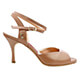 Tangolera A34cl Perlato Wide T7 Italian Women's Shoes Model TBA34cl-prlt-wdndx7 Nude (Nudo) perlato light beige soft leather nappa uppers Double ankle-strap sandals, with iridescent elastic front uppers on Heel 7 (also available in Heel 9)