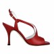 Tangolera Nappa Corallo - Italian Women Shoes model TBA4-crlx9, Red Coral, Heel 9