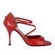 Tangolera Nappa Rossa - Italian Women Shoes model A8b, red, heel 9
