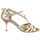 Tangolera A99 Rimini Perlato T7 Italian Women's Shoes - Model TBA99plt-ndbgx7, Pearl Beige/Nude (light bronze) Napa T-strap tango shoes, bronze & white front uppers, and bronze to white ombre nappa covered heels, on heel height 7cm