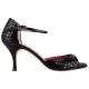 Tangolera Pitone Nero Italian Women's Shoes - Model TBB8P-bkx7 snake skin painted black heel 7 (also available Heel 6 & Heel 9)