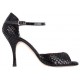 Tangolera Pitone Nero Italian Women's Shoes - Model TBB8P-bkx9 snake skin painted black heel 9 (also available Heel 6 & Heel 7)