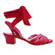 Tangolera D32 Amaranto Ribbon T4 Italian Women Shoes - model TBD32amrnt-rdrbnx4 red soft nappa leather uppers straps and heels with same color sexy ankle ribbon practica sandals on low open 4cm Heels
