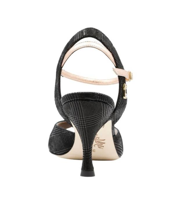 Tangolera - Scarpe - Iris • A2 Scozia Nero Laminato Rosa Heel 7 cm - immagine