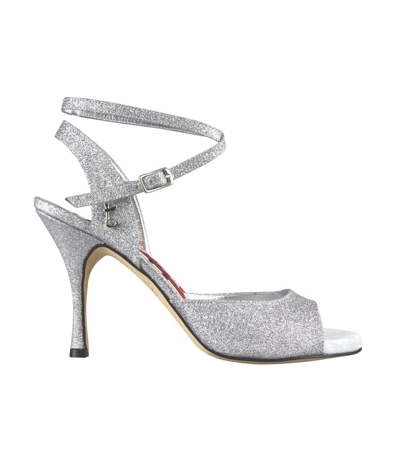 A31 Glitterino Argento heel...