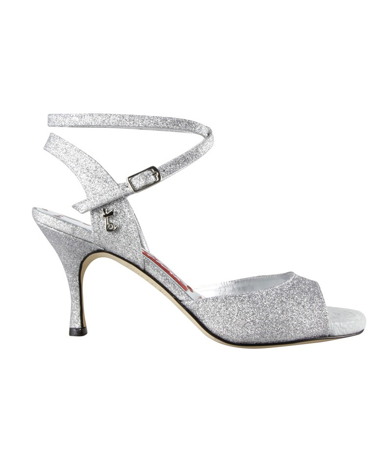 A31 Glitterino Argento heel...