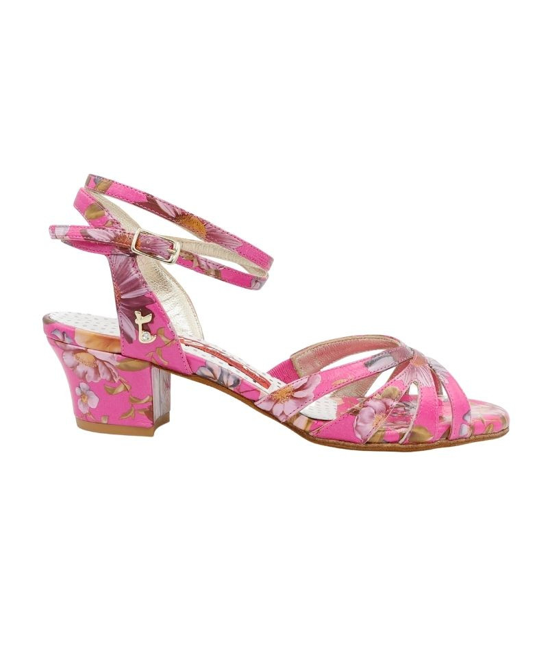 D32 Fucsia Fiori heel 4 cm