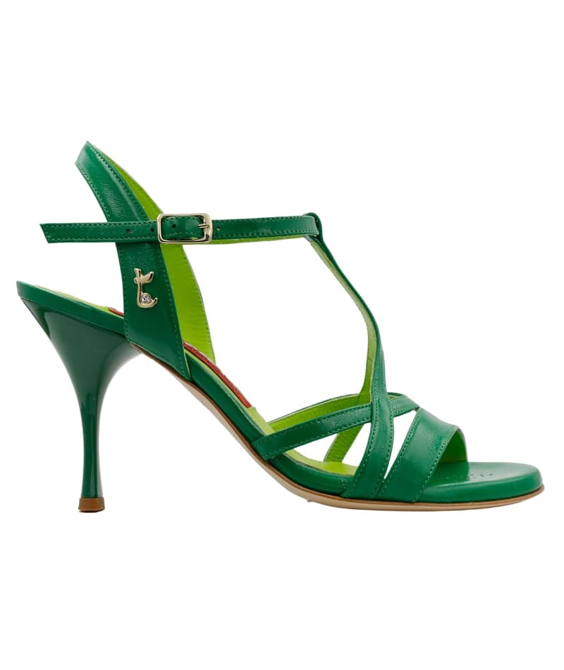 A11 Verde Nappa Soft Heel 8 cm