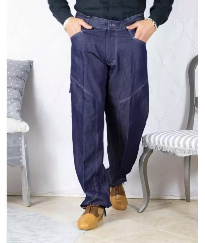 RossaSpina - Imbracaminte - Men's Trousers Johnny Mod. 02 Option 8 Jeans Pesante - imagine RossaSpina - Imbracaminte - Men's Trousers Johnny Mod. 02 Option 8 Jeans Pesante - imagine