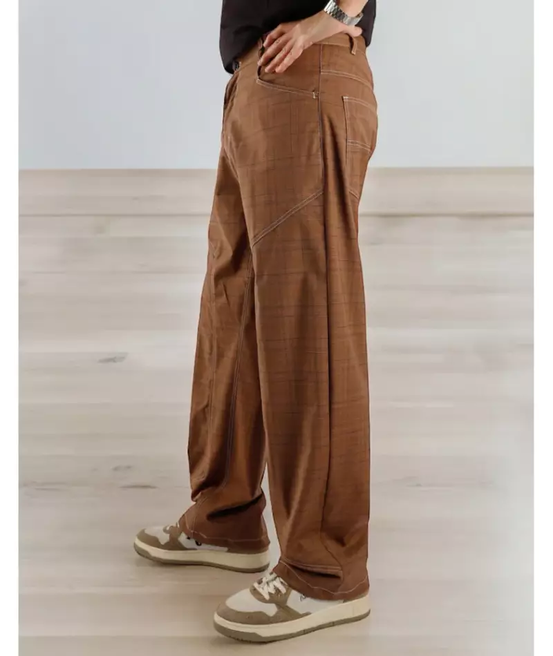 RossaSpina - Imbracaminte - Men's Trousers Johnny Mod. 02 Option 10 Brown - imagine