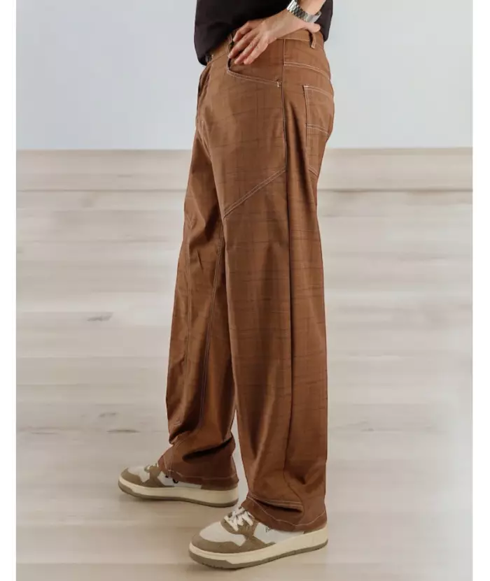 RossaSpina - Imbracaminte - Men's Trousers Johnny Mod. 02 Option 10 Brown - imagine