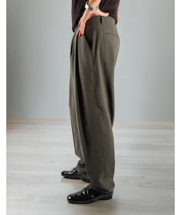 RossaSpina - Apparel - Men's Trousers • Tom • Model 04 Option 11 – Fango Grigio plain color - image