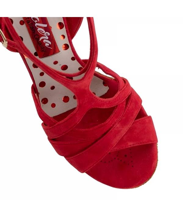 Tangolera - Shoes - Giulia • A11bis Camoscio Rosso Buffalina Heel 8 cm - image