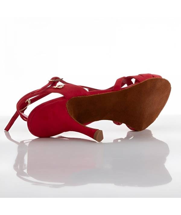 Tangolera - Shoes - Giulia • A11bis Camoscio Rosso Buffalina Heel 8 cm - image