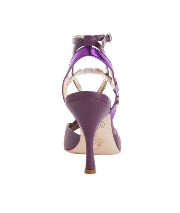 Tangolera - Pantofi - Mia • A50 Viola Laminato Heel 8 cm - imagine