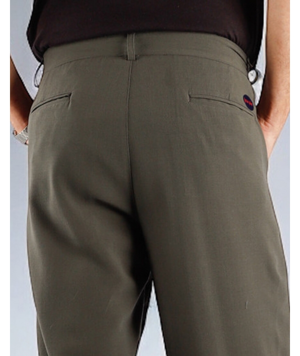 RossaSpina - Apparel - Men's Trousers • Tom • Model 04 Option 11 – Fango Grigio plain color - image