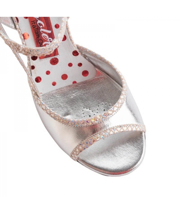 Tangolera - Shoes - Sara • A14 Argento Laminato Heel 7 cm - image