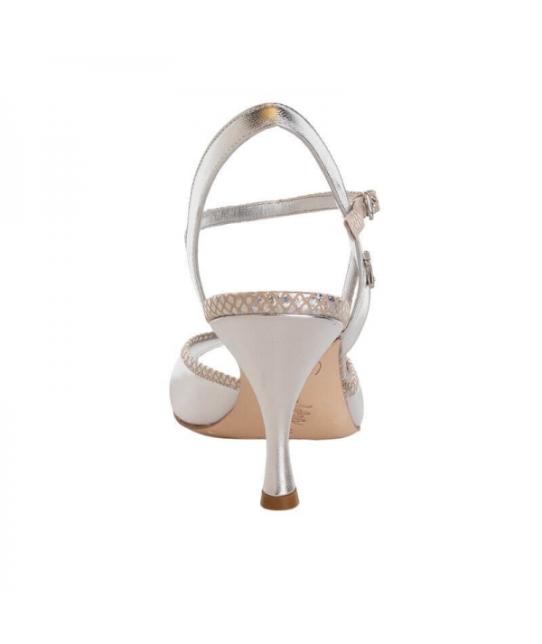 Tangolera - Shoes - Sara • A14 Argento Laminato Heel 7 cm - image