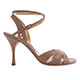 Tangolera A6CL Beige Calzata Regolare Comoda T8 Italian Women's Shoes - Model TBA6CL-bgregcmdx8, beige nappa X-strap sandals on Heel 8 (also available in Heel 10)