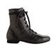 Tangolera Stivaletto Nero Donna T1 - Italian Women Ankle Boots Model TST01fstvnr-ckx1 black nappa tango practica ankle boots with red inside lining with very long laces through 8 eyelets & lateral inner covered zipper on 1 cm height heels